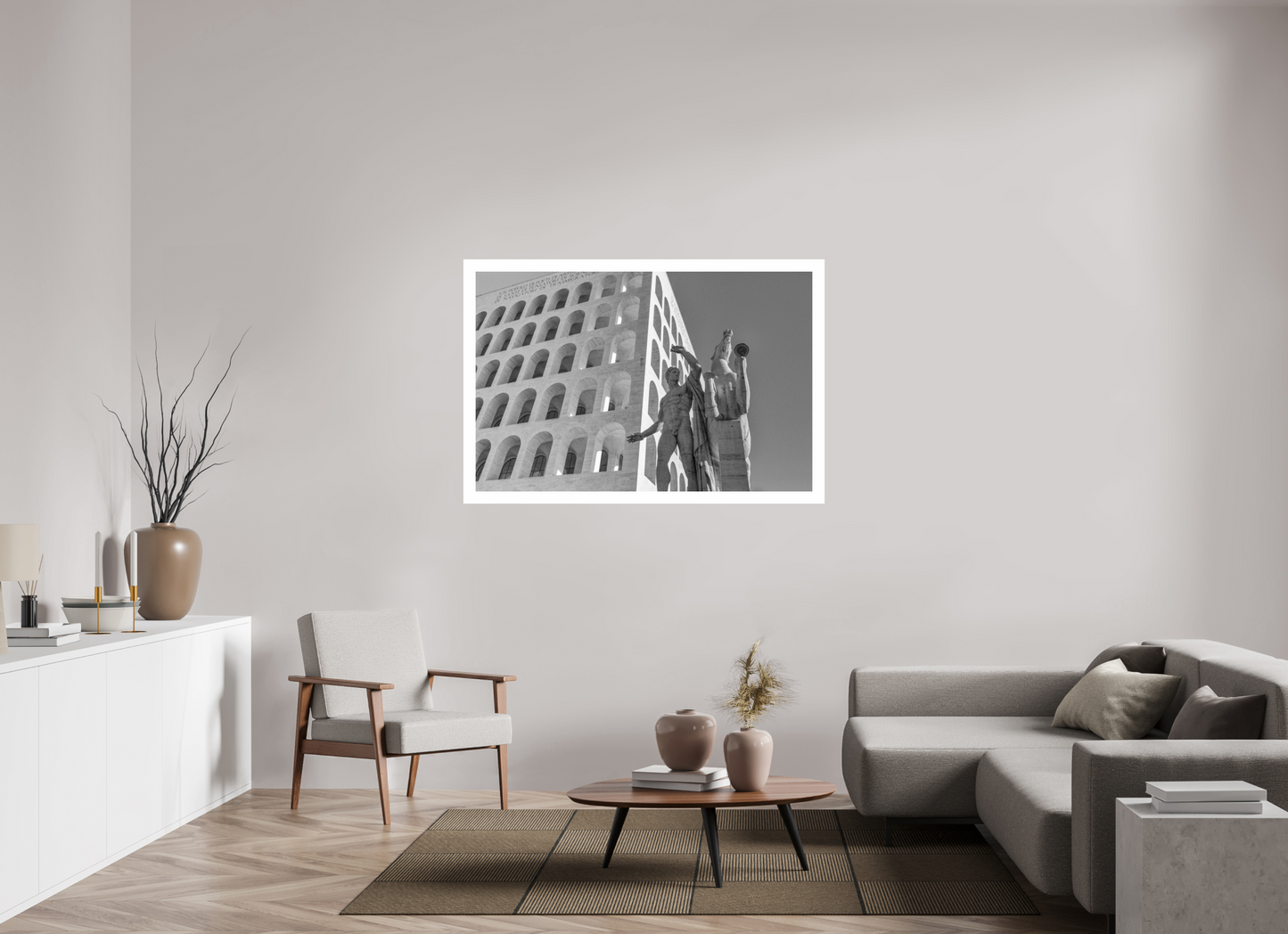 137.8 x 90 cm, Hahnemühle FineArt Pearl Palazzo della Civiltà Italiana