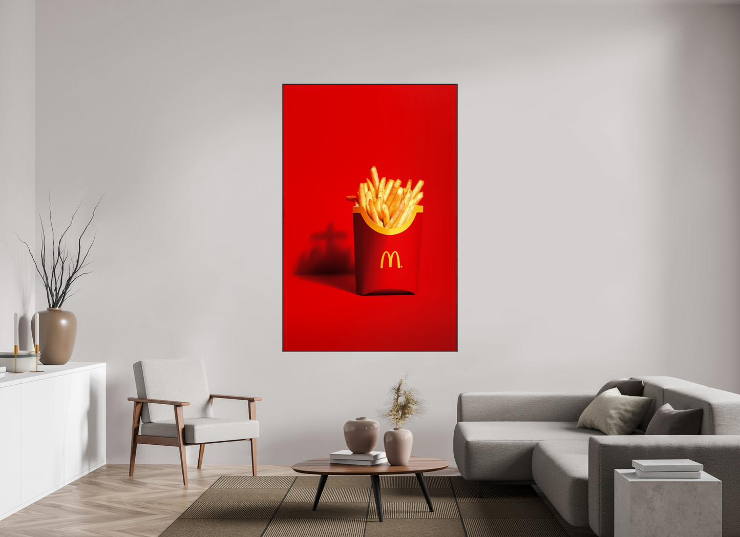 120 x 183.7 cm, 25mm Aluminium ArtBox Acrylic 2mm gloss glass Junk Food