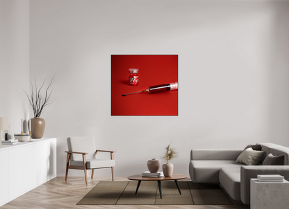 120.5 x 110 cm, 25mm Aluminium ArtBox Acrylic 2mm gloss glass CocaCola
