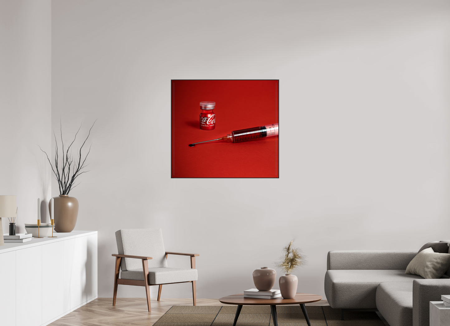 98.6 x 90 cm, 25mm Aluminium ArtBox Acrylic 2mm gloss glass CocaCola