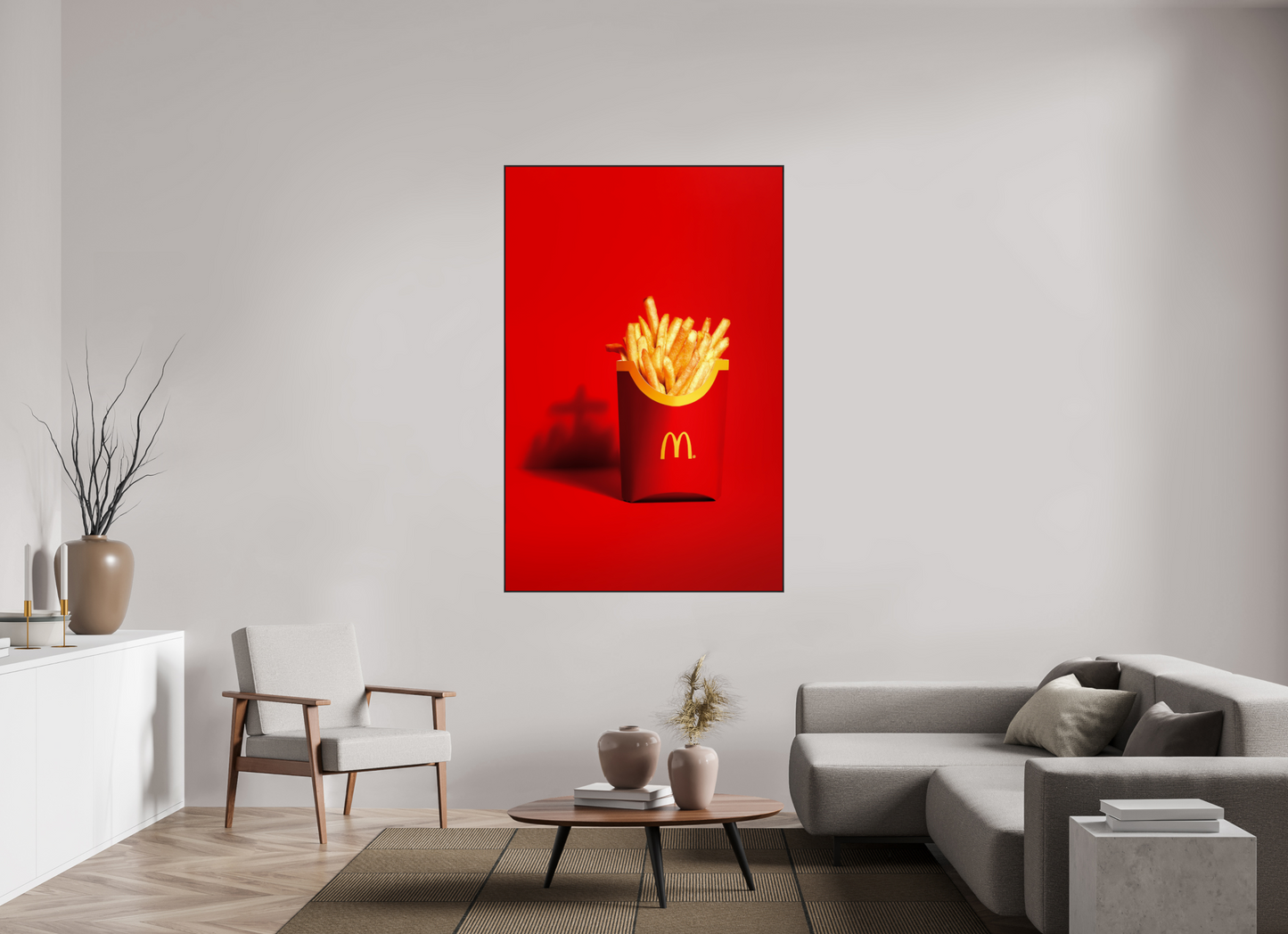 110 x 168.4 cm, 25mm Aluminium ArtBox Acrylic 2mm gloss glass Junk Food