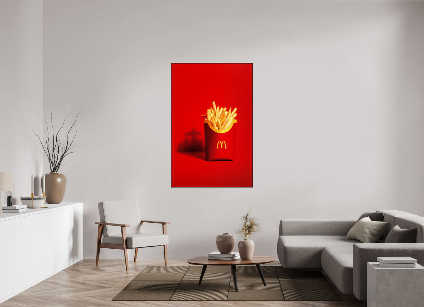 100 x 153.1 cm, 25mm Aluminium ArtBox Acrylic 2mm gloss glass Junk Food